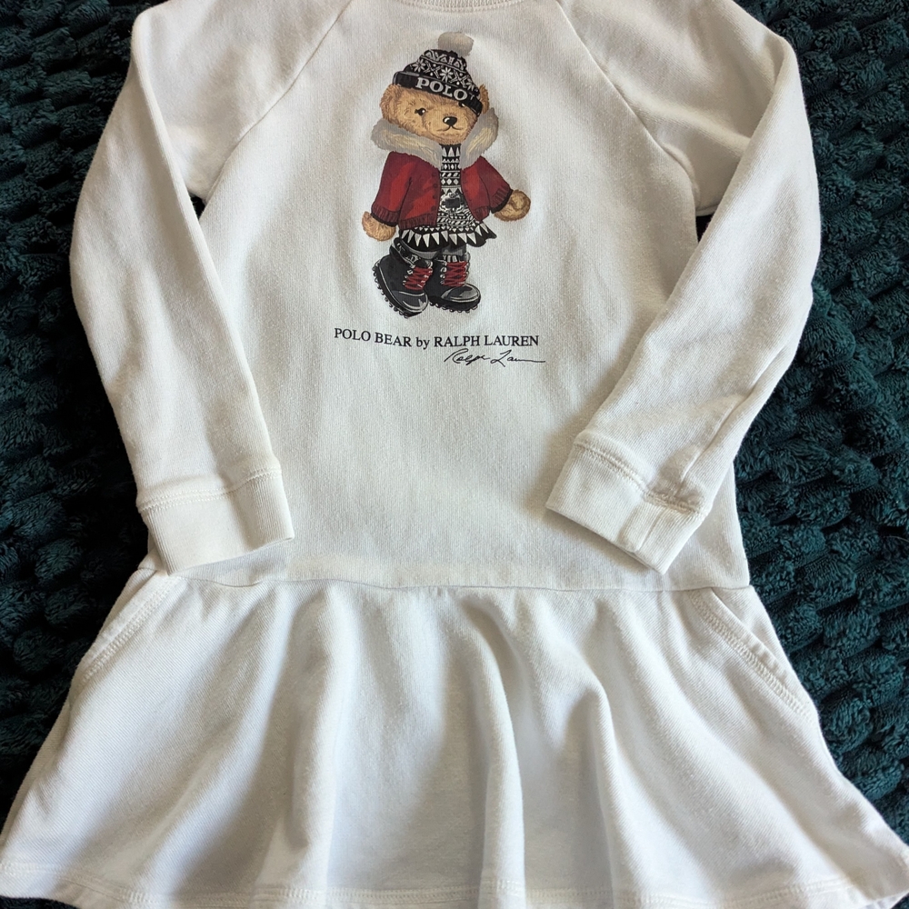 Polo by Ralph Lauren Kids White Bear Graphic Top